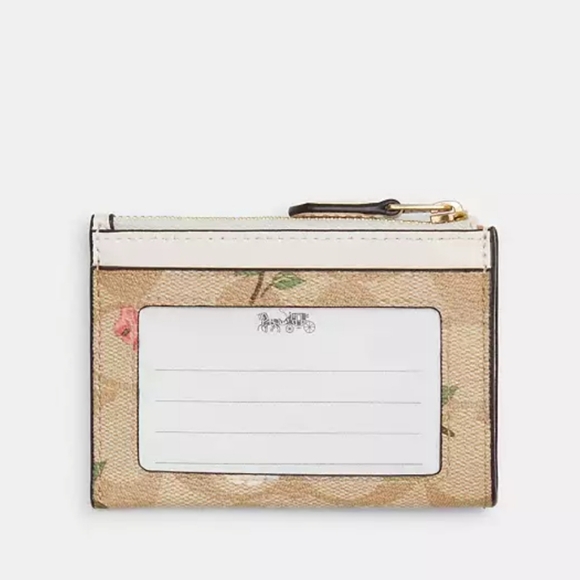 Coach Mini Skinny Id Case In Signature Canvas With Floral Print - Picture 2 of 2